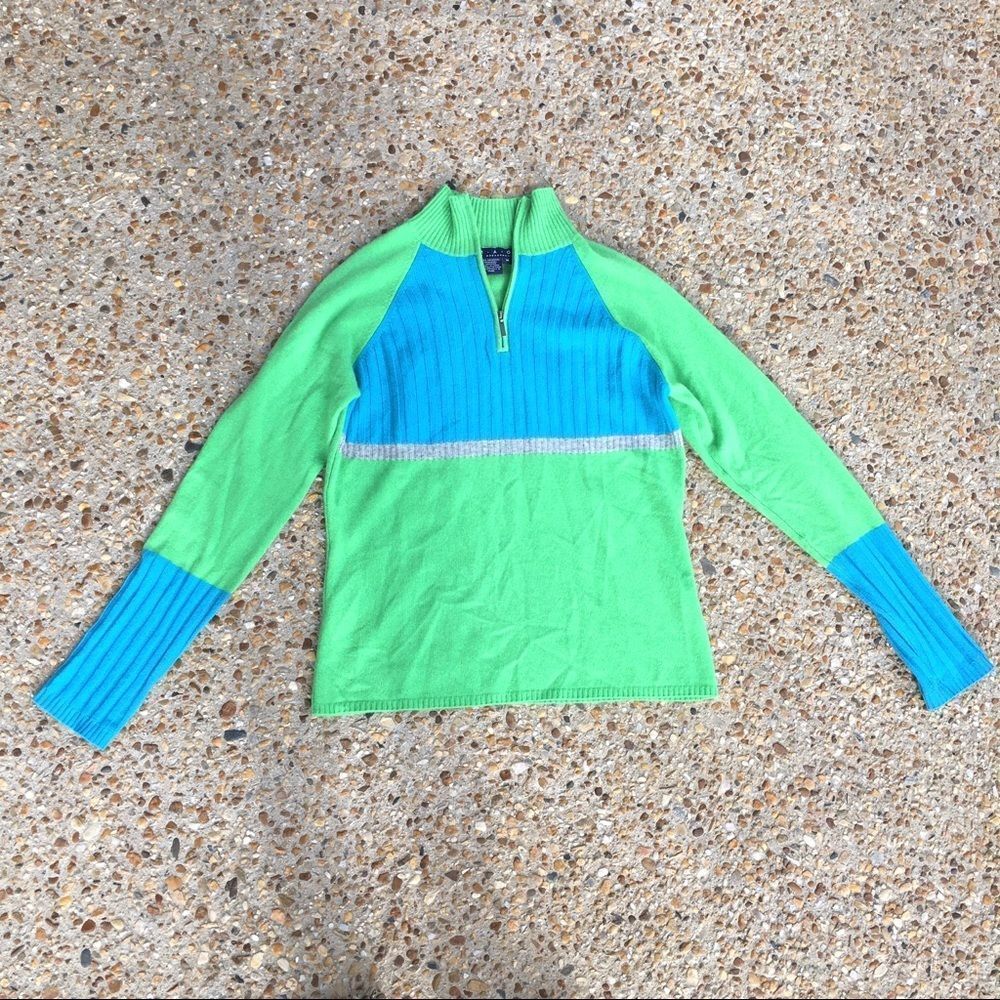 Magaschoni 100% cashmere colorblock soft Sweater Size M